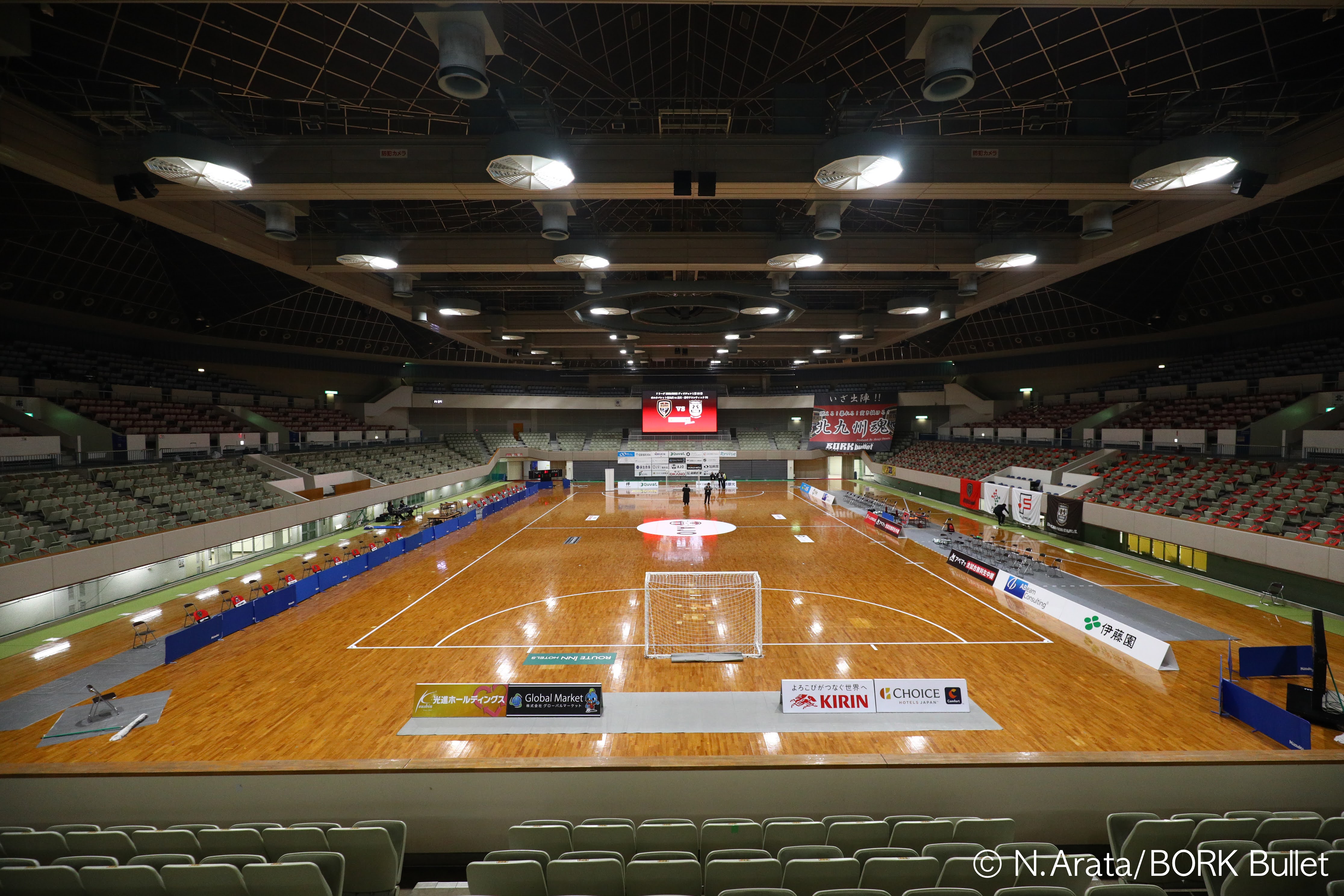 HOME戦の会場設営完成！