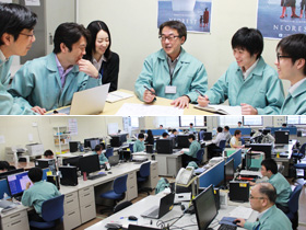 設計室の全体風景です。